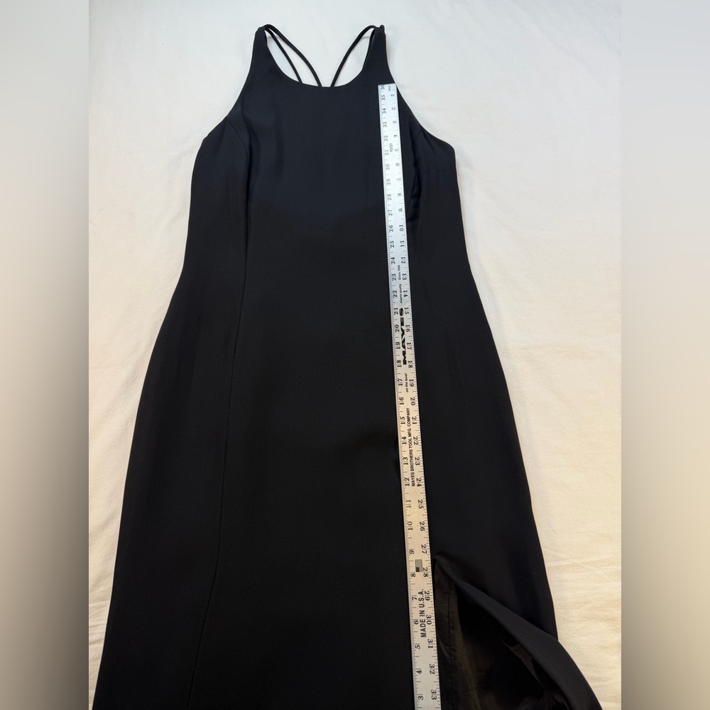 Vintage Ann Taylor Classic Black Midi Sheath Dress Size 10 - Picture 8 of 9